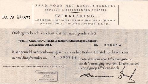 RAAD VOOR HET RECHTSHERSTEL VERKLARING, Postzegels en Munten, Bankbiljetten | Nederland, 25 gulden, Verzenden