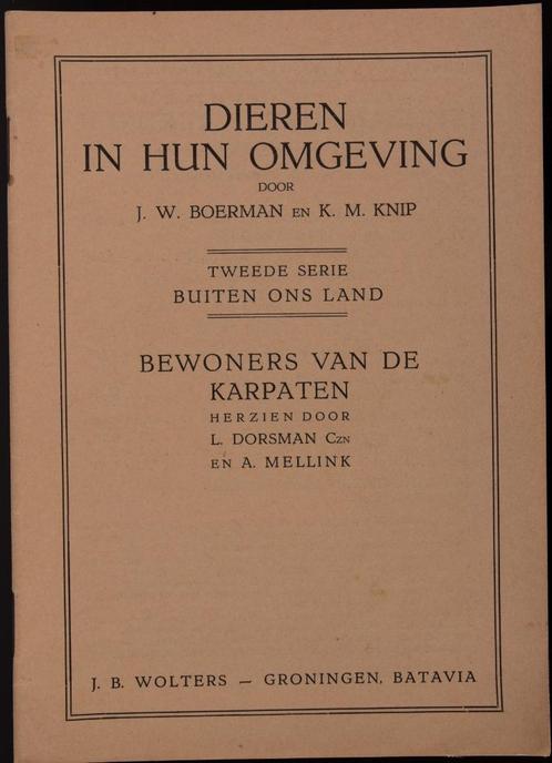 schoolplaat boekje – Bewoners vd Karpaten, Antiek en Kunst, Antiek | Schoolplaten, Natuur en Biologie, Verzenden