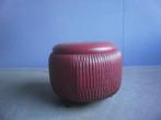Cilindervormige naaidoos-poef of spullenbox; 1960's vintage, Minder dan 50 cm, Overige materialen, Gebruikt, Ophalen of Verzenden