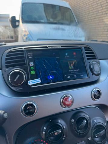 Carplay fiat 500 zwart / beige | MONTAGE + NIEUW IN DOOS! beschikbaar voor biedingen