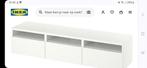 IKEA BESTA 180 tv-meubel hoogglans wit, 150 tot 200 cm, Minder dan 100 cm, 25 tot 50 cm, Zo goed als nieuw