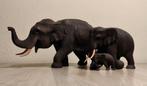 Houten Antieke Olifanten., Antiek en Kunst, Ophalen of Verzenden