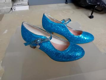 Spaanse schoen - blauw glitter - Elsa schoenen - maat 31