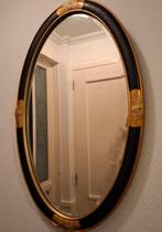 Prachtige oude spiegel ovaal facet geslepen, Ophalen, Ovaal
