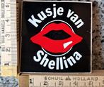Vintage sticker Kusje van Shellina Shell Benzine mond lippen, Verzamelen, Ophalen of Verzenden, Zo goed als nieuw, Overige typen