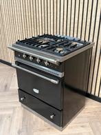 Luxe Lacanche Fornuis 70cm Zwart + Gas in Zeer Goede Staat., Warmhoudplaat, 60 cm of meer, Ophalen of Verzenden, Gas