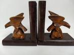 vintage boekensteunen houtsnijwerk adelaar, Ophalen