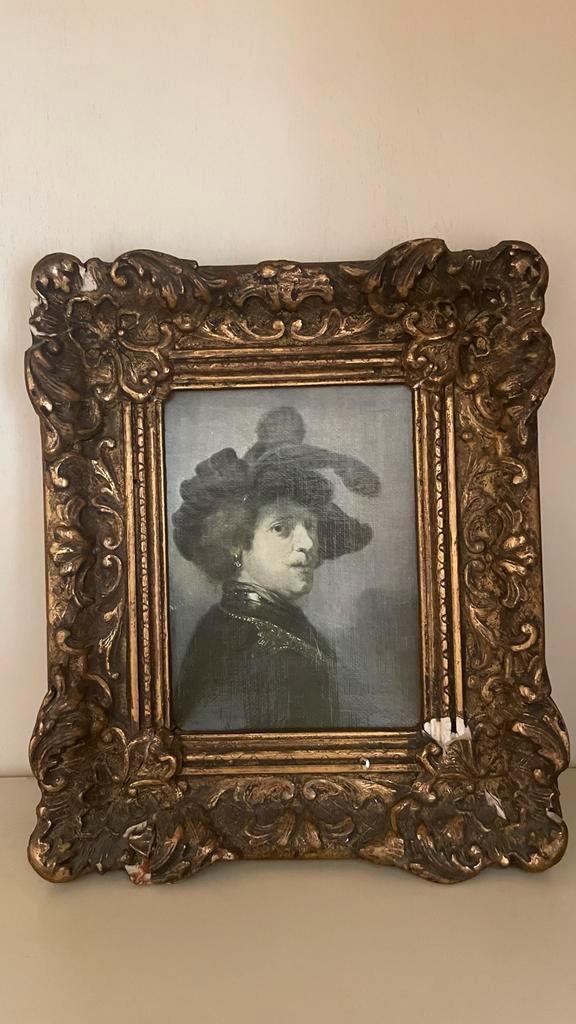 Oude Schilderij met Dame in Lijst, Antiek en Kunst, Kunst | Schilderijen | Klassiek, Ophalen