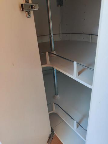 Carousselkast Brugmankeuken (52cm diep) met wit front beschikbaar voor biedingen