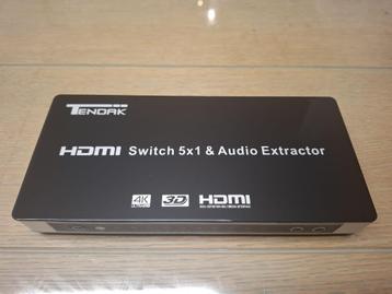 5-poorts HDMI Switch (met audio output, 2xHDMI cable)  beschikbaar voor biedingen