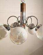 Mazzega seventies chandelier - jaren 70 Italiaanse hanglamp, Gebruikt, Ophalen of Verzenden, Glas