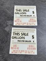 2 fraaie Gallon benzinepomp stickers decals benzine olie., Ophalen of Verzenden, Gebruikt, Overige typen