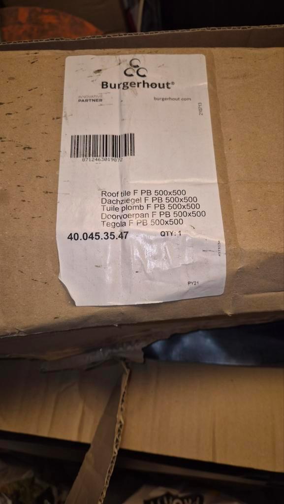 Burgerhout Loodslab Dakdoorvoer F PB 500x500, Doe-het-zelf en Verbouw, Dakpannen en Dakbedekking, Gebruikt, Overige typen, Metaal