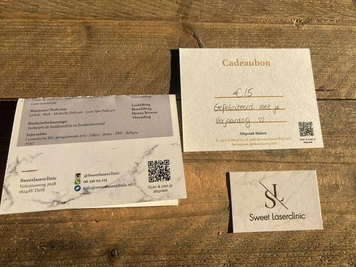 Cadeaubon waarde 15 euro, Tickets en Kaartjes, Kortingen en Cadeaubonnen, Eén persoon, Cadeaubon