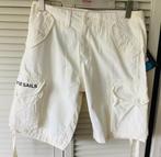 Nieuwe herenbermuda merk City of Sails, maat M, Ophalen, Maat 48/50 (M), Wit, City of Sails
