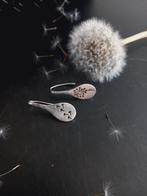 Zilveren paardenbloem oorbellen, dandelion, good luck, Hangers, Verzenden, Nieuw, Zilver