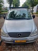 Mercedes-Benz Vito 2.1 111 CDI 2007 W639 lang youngtimer, Auto's, Bestelauto's, Zwart, 4 cilinders, Parkeerassistent, 6 stoelen