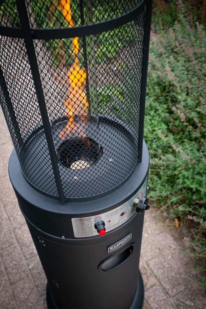 ACTIE! Eurom Flameheater Round 11000, Tuin en Terras, Terrasverwarmers, Nieuw, Gas, Vloer, Ophalen of Verzenden