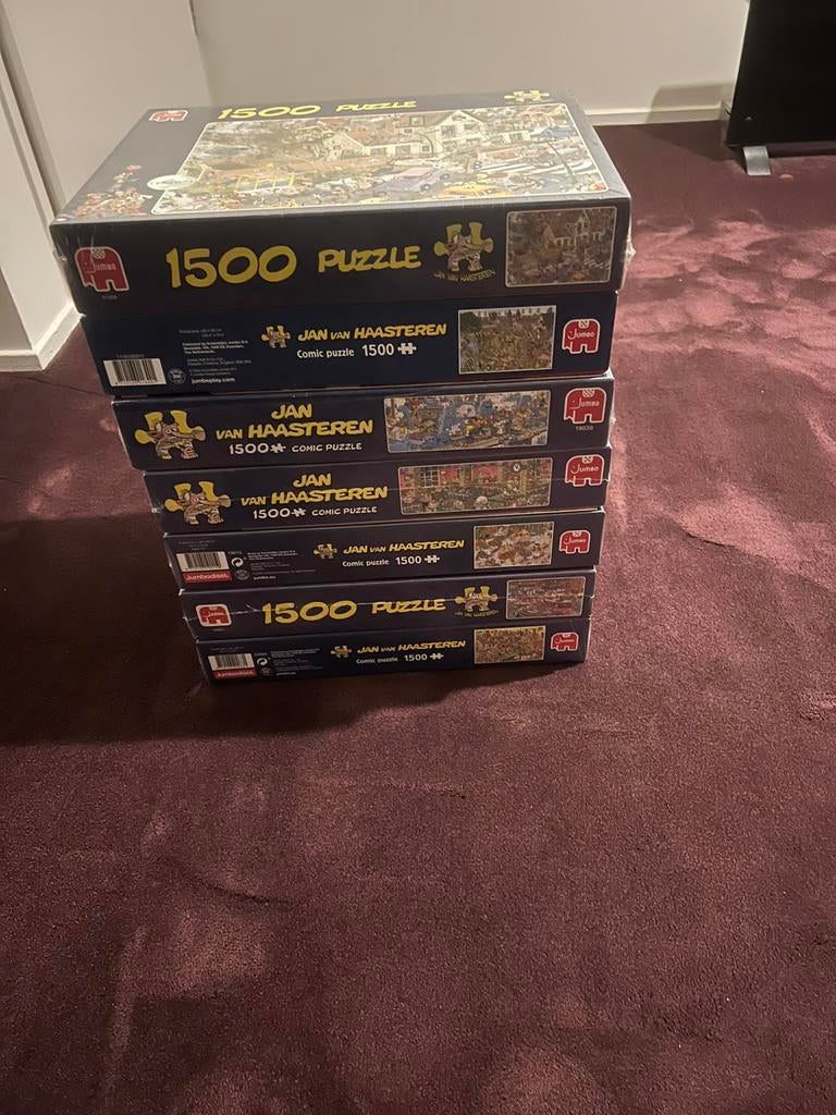 Jan van Haasteren Puzzels - 7 stuks - Nieuw!, Ophalen of Verzenden, 500 t/m 1500 stukjes, Nieuw, Legpuzzel