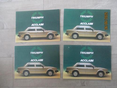 Triumph Acclaim Folders 1982 . !!, Boeken, Catalogussen en Folders, Zo goed als nieuw, Catalogus, Ophalen of Verzenden