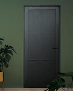 Zwarte Binnendeur Staallook Stomp | Schuifdeur | Taatsdeur, Doe-het-zelf en Verbouw, Deuren en Horren, Niet ingevuld, 80 tot 100 cm