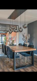 Mango Houten Tafel 200x100 cm, Huis en Inrichting, Tafels | Eettafels, 200 cm of meer, Zo goed als nieuw, Vijf personen of meer