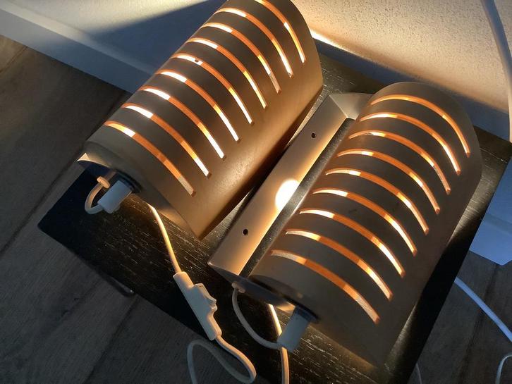 Vintage Ikea Strimma houten wandlampen 1980, Huis en Inrichting, Lampen | Wandlampen, Zo goed als nieuw, Ophalen of Verzenden