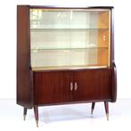 Vintage Art Deco vitrinekast glazen schuifdeuren jaren 20 30, Met deur(en), Ophalen of Verzenden, 25 tot 50 cm, Art Deco