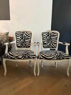 Stoelen barok 2 stuks zebra print, Ophalen, Gebruikt, Overige kleuren, Stof