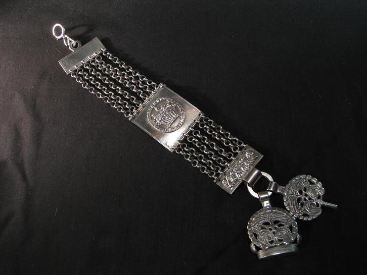 Chatelaine antiek zilver Meppel Kampen J.de Haas 1896. 2152, Antiek en Kunst, Antiek | Goud en Zilver, Zilver, Ophalen of Verzenden