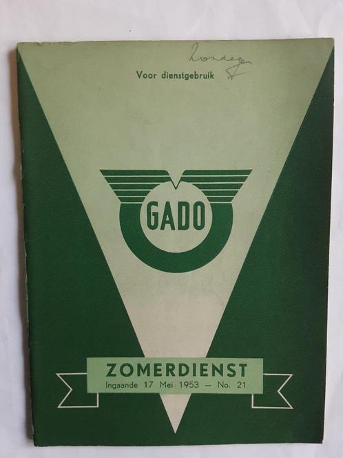 HOOGEZAND,  G.A.D.O.   ZOMERDIENSTREGELING 17 Mei 1953, Verzamelen, Spoorwegen en Tramwegen, Gebruikt, Bus of Metro, Boek of Tijdschrift