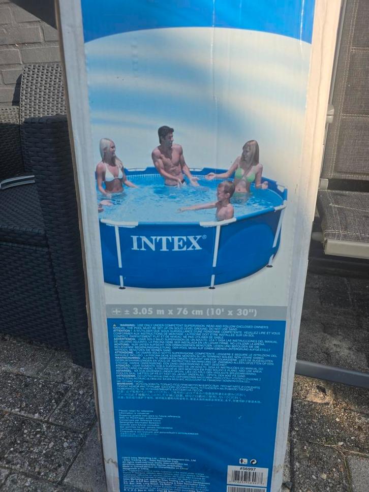 Intex Zwembad 3.05m + Toebehoren, Tuin en Terras, Zwembaden, Gebruikt, Opzetzwembad, Minder dan 80 cm, 200 tot 400 cm, 300 cm of meer