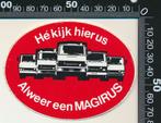 Sticker: Magirus Deutz - He kijk hier us, Ophalen of Verzenden, Zo goed als nieuw, Bedrijf of Vereniging