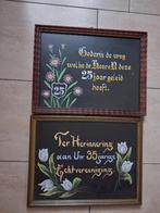 antiek curiosa schilderijen 2 stuks25 en 35 jaar, Ophalen of Verzenden