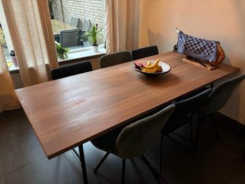Eettafel Japans Eiken eventueel met stoelen beschikbaar voor biedingen