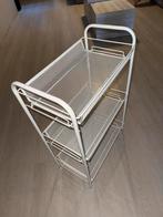 Wit ijzeren rekje met 3 lagen, Ophalen, Gebruikt