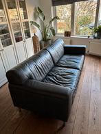 Leren bank grijs in goede staat, Ophalen of Verzenden, Gebruikt