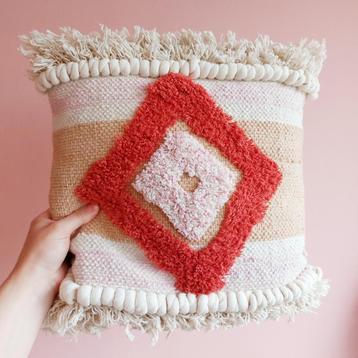 Kussen Sass & Belle, 40 x 40, Nevada tufted diamond katoen beschikbaar voor biedingen