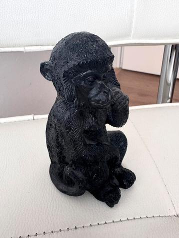 Klein aap beeldje decoratie zwart beschikbaar voor biedingen