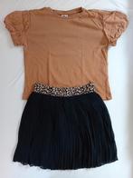 Shirtje en plooirok maat 122-128, Ophalen of Verzenden, Zo goed als nieuw, Meisje