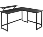 Zwart hoekbureau (nieuwprijs €170), Huis en Inrichting, Tafels | Sidetables, Ophalen, Gebruikt, 50 tot 100 cm, 25 tot 50 cm