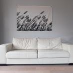 Crème leren 2-zits bank, Ophalen, Gebruikt, Tweepersoons, Leer