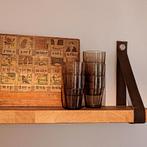 Set 5 vintage bruine rookglazen / bekers Acroroc., Ophalen of Verzenden, Gebruikt, Overige typen