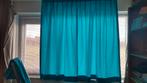 gordijnen, Huis en Inrichting, Stoffering | Gordijnen en Lamellen, Ophalen, Blauw, Zo goed als nieuw, 200 cm of meer
