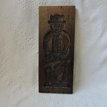 Koekplank 33 cm speculaasplank jager man met hond beschikbaar voor biedingen