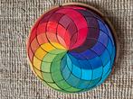 Grimm's Regenboog Mandala Puzzel, Zo goed als nieuw, Van hout, 4 tot 6 jaar, Meer dan 50 stukjes