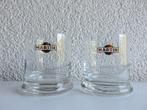 2 Martini glazen, martiniglazen met gouden merk opdruk, Ophalen of Verzenden, Zo goed als nieuw, Borrel- of Shotglas