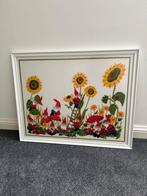 Geborduurd schilderij kabouters in lijst, Ophalen of Verzenden, Zo goed als nieuw, Overige typen