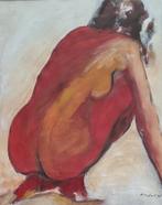 M.Mostard"Model Moniek "gedateerd  '96, Antiek en Kunst, Kunst | Schilderijen | Klassiek, Ophalen of Verzenden