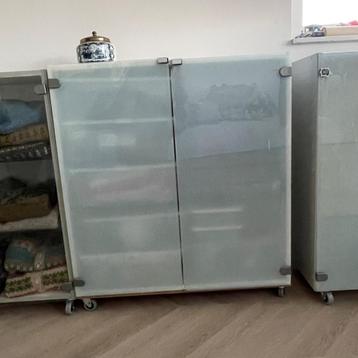 1 unieke IKEA Ivar kast met glazen deuren 80cmx82cmx29cm - afbeelding 15